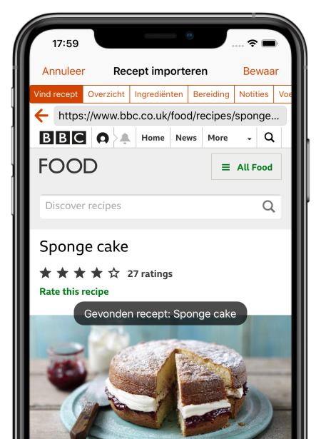 gordijn Inloggegevens Poort Recipe Keeper App voor iPhone, iPad, Android, Windows en Mac