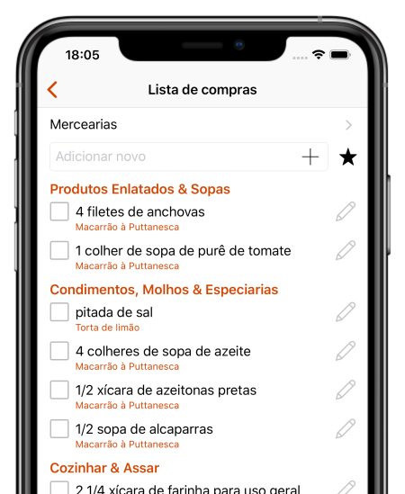 Aplicação Recipe Keeper para iPhone, iPad, Android, Windows e Mac